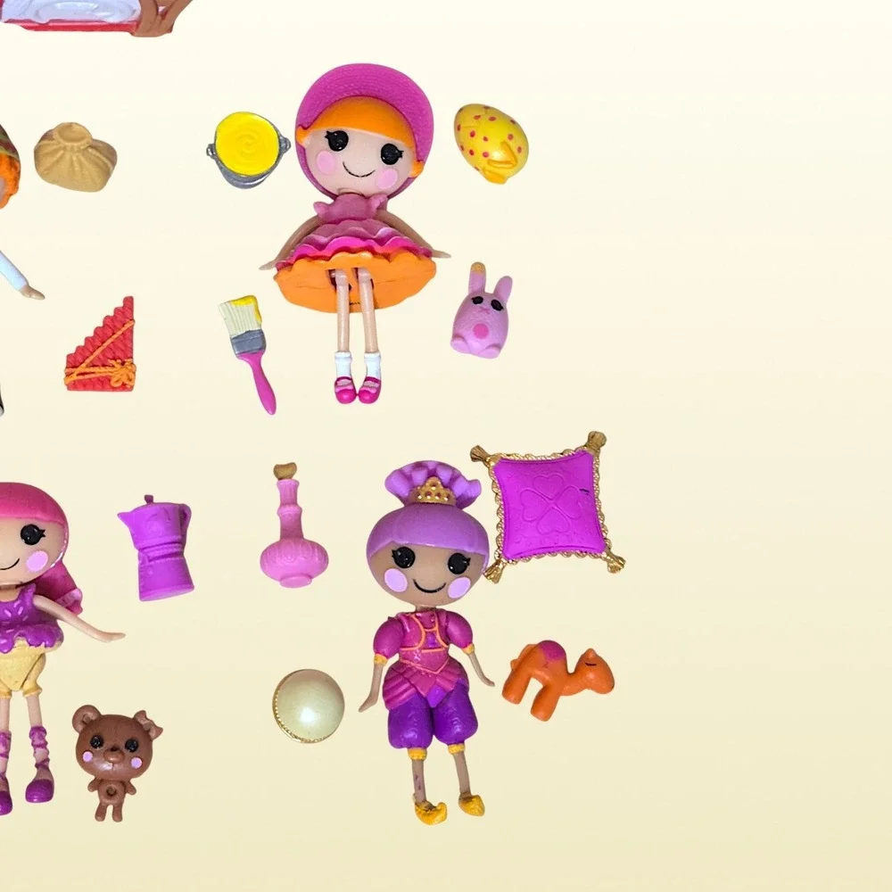 Lalaloopsy Tinies Lot 13 Sets 11 Complete Retired Dolls Accessories & House Case